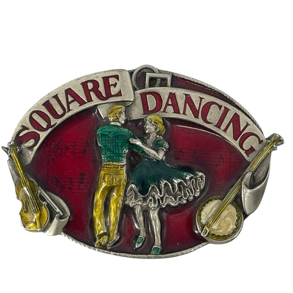 Country Music Band Banjo Guitar & Square Dancing Belt Buckle Bundle main image 10